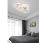 HHRLCH Ceiling Lamp | and | Acrylic | Heart-Shaped Children's Room Lamp 48W Intelligent Remote Control Bedroom Chandelier Stepless Dimming (White)