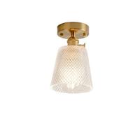 HHRLCH Ceiling Light Nordic Ceiling Lamp Japanese-Style Brass Glass Hanging Lights Stairs Cloakroom Bay Window Home Balcony Entrance Light Chandelier Wall Light (Color : E L/