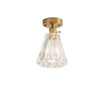 HHRLCH Ceiling Light Nordic Ceiling Lamp Japanese-Style Brass Glass Hanging Lights Stairs Cloakroom Bay Window Home Balcony Entrance Light Chandelier Wall Light (Color : E L/