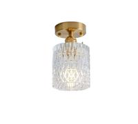 HHRLCH Ceiling Light Nordic Ceiling Lamp Japanese-Style Brass Glass Hanging Lights Stairs Cloakroom Bay Window Home Balcony Entrance Light Chandelier Wall Light (Color : E L/