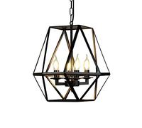 HHRLCH Country Hanging Lamp Retro Industrial Style Chandelier Creative Birdcage Slamp Personality Ceiling Light Wrought Iron Restaurant Suspension Light