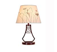 HHRLCH lamp Table Lamp Chinese Retro Bedside lamp Fabric lampshade Three Light Colors Change Create a Warm and com fortable Living Environment at Night lamp Household faucets