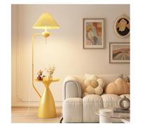HHRLCH Light Floor lamp with Table Floor Lamp for Living Room Iron Side Table Lamp with Fabric Shade Standing Lamps with Table Tall Table Lamps for Bedroom Office Floor Lamps for Living Household