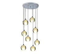 HHRLCH Long Chandeliers Crystal Spiral Raindrop Chandelier Spiral Staircase Cluster Chandelier Ceiling Light Fixture For Hotel Living Room Home Bar Villa Stairs Loft Living Room/Silver Misalmed Arr