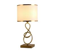 HHRLCH Luxe Spiral Twist Table Lamp with Linen White Shade Elegant Desk Lamp for Living Room Bedroom Office