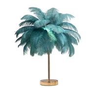 HHRLCH Ostrich Feather Table Lamp - Decorative Table Light for Romantic Ambiance