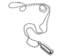 HHRLCH Pill Perfume Bottle Pendant Locket Clasps for Necklaces Men Charm Photo Kit Holder Custom Chain Necklace Silver Titanium Steel