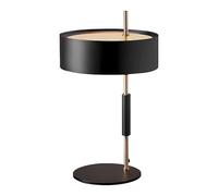 HHRLCH Post Light Luxury Designer Table Lamp Scandinavian Metal Base with Fabric Shade for Bedroom Office Dormitory Writing Desk Nightstand Hotel Reception and Counter Decor