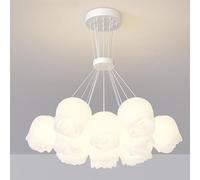 HHRLCH Stairwell Chandelier Ceiling Light Living Room Main Light Bedroom Small Fresh Chandelier For Living Room Dining Room Bedroom Clothing/White/13 Heads/White/13 Heads/White/