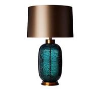 HHRLCH Table lamp nightstand lamp Bubble Texture Glazed Table lamp Bedroom Bedside lamp Luxury Hotel Living Room Lobby Post- with Fabric Shade Bedside Lamps Household faucets
