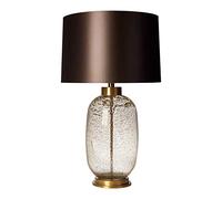 HHRLCH Table lamp nightstand lamp Bubble Texture Glazed Table lamp Bedroom Bedside lamp Luxury Hotel Living Room Lobby Post- with Fabric Shade Bedside Lamps Household faucets