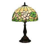 HHRLCH Table Lamp Stained Glass Shade Bedside Lamps 19 Inch Tall 12 Inch Wide Decoration Beside Desk Reading