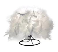 HHRLCH White Feather Table Lamp - Elegant Bedroom Decor & Desk