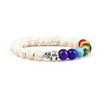 HHRLCHX 7 chakra bracelet elephant natural stone reiki prayer beaded bracelets men healing anxiety yoga meditation bangles
