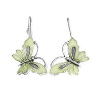 HHRLCHX Cute Earrings for Girls Luminous Butterfly Drop Earrings Silver Dangly Earrings For Sensitive Ears Butterfly Jewelry For Women Daughter Girlfriend en Hoops Earrings for Women