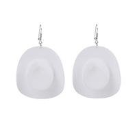 HHRLCHX Double Earrings for Two Holes Mini Western Hat Earrings Plastic Cowboy Hat Earrings For Women Pink Drop Dangle Earrings Clip on Earrings Studs