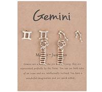 HHRLCHX Earring Pack for Women Three 12 Jewelry Earings Constellation Horoscopes Zodiacs Exquisite Zodiacs Of Constellation Birthday Pairs Letter Layer Sign Old-English Gift Earrings Ear Ringing