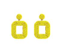 HHRLCHX Earrings for Wedding Beaded Drop Earrings Handmade Seed Bead Heart Hoop Dangle Earrings Bohemia Statement Earring Studs For Women Girls Chain Earring Set