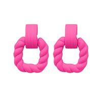 HHRLCHX Earrings Packs Rectangle Earrings For Women Acrylic Square Earrings Geometric Statement Earrings Clip on Hoop Earrings Women