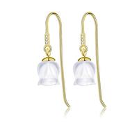 HHRLCHX for chinese style eardrop orchid carved crystal s women natural earrings