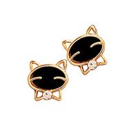 HHRLCHX Funky Hoop Earrings 1Pair Black Cat High-Grade Fine Diamond Stud Earrings Earrings in Packs