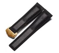 HHRLCHX MENGKEG Frosted Genuine Leather Watch Strap Compatible With Tag Heuer Carrera Diving Monaco F1 Series Breathable Watch Chain 22mm Men Watchband