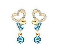 HHRLCHX Packs of Earnings Geometric Crystal Jewelry Stud Earrings Premium Diamond Green Leaf Stud Earrings Denim Earrings for Women