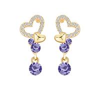 HHRLCHX Packs of Earnings Geometric Crystal Jewelry Stud Earrings Premium Diamond Green Leaf Stud Earrings Denim Earrings for Women
