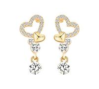HHRLCHX Packs of Earnings Geometric Crystal Jewelry Stud Earrings Premium Diamond Green Leaf Stud Earrings Denim Earrings for Women
