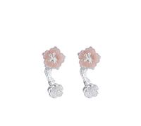 HHRLCHX Personalized Earrings,Ethnic Style S925 Earrings, Elegant Retro Rose Shell Flower Earrings, Simple and Creative Shell Flower Stud Earrings