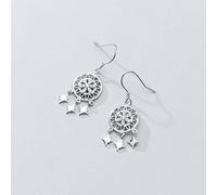 HHRLCHX Personalized Earrings,S925 Personalized Snowflake Earrings, Short Star and Diamond Round Earrings for Women Pair of S925