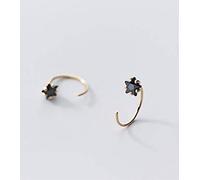 HHRLCHX Personalized Earrings,S925 Star Ear Hooks, Small and Simple Diamond-Studded Earrings en, White Diamond