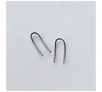 HHRLCHX Personalized Earrings,S925 U-Shaped Line Ear Hooks, Ladies Fashion Simple Earrings, Black Earrings Jewelry Black, 925