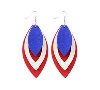 HHRLCHX Raffia Earrings Water Drops Oval Leather Earrings British Flag Leather Earrings Heart Shaped Stud Earrings