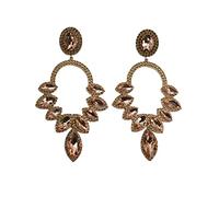 HHRLCHX Self Piercing Earrings Hoops 2023 Luxury Exaggerated Gem Earrings Alloy Glass Drill Flash Drill Stud Earrings For Women Larger Drag Queen Earrings Exaggerated Water Diamond Costume Jewelry for