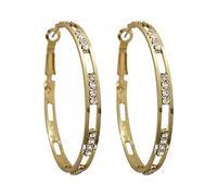 HHRLCHX Solid Hoop Earrings 1 Pair Large Hoops Circle Rhinestone Earrings Thin Dangle Elegant Rhinestone Earrings Wedding Women Accessories Jewelry Earrings For Women Star Dangling Earrings