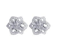 HHRLCHX Women Earring for Ramadan Days Easter Earrings Sweet Earrings Flower Temperament Earrings Copper Ladies Earrings Lever Back Earrings