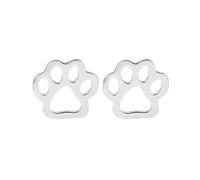 HHRLCHX Women Earring for Ramadan Valentine's Day Minimalist Small Stud Earrings For Women Girls Stainless Steel Hollow Out Puppy Cat Dog Animal Pawprint Cartilage Tragus Post Pin Diamond Shaped