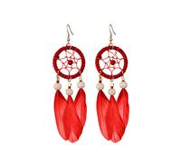 HHRLCHX Women Earring Mother Valentine's Day Gifts Creative Long Coffee Feather Earrings Tassel Ear Accessories Bohemian Style Foreign Trade Accessories Gift Women's Earrings Studs