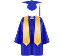 hhsbeauty Boys Girls Preschool Kindergarten Unisex Graduation Gown Cap Set With 2022 Tassel And Graduation Sash For Child Kid Long Sleeve Undershirt You Sound like A Girl (Blue, 8-9 Years)
