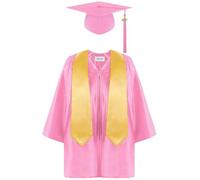 hhsbeauty Boys Girls Preschool Kindergarten Unisex Graduation Gown Cap Set With 2024 Tassel And Graduation Sash For Child Kid Long Sleeve Undershirt You Sound like A Girl