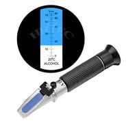 HHTEC Alcohol Refractometer 0-80% v/v with ATC, Distilled Spirit Alcohol Meter, Handheld Tester for Whisky Vodka Gin Brandy, Ethanol Water Measurement Tool