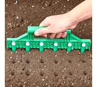 HHTHH Seed Dibber, Multifunctional Seed Spacer Tool, Seed-in Soil Digger Garden Spacer aid for Planting Seeds Laying Out ideally Spaced Rows (Green)