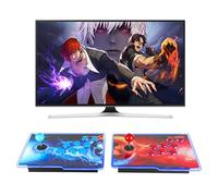 HHU Pandoras Box Arcade Game Console 32000 Games Pre-Install，Two Separate Joysticks，Retro Game Machine for TV PC Projector, Supports Up to 4 Players, Full HD Output, Red & Blue