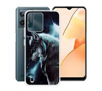 HHUAN Phone Case for Realme C31 RMX3501 Case (6.50 Inch), Clear Shockproof Soft TPU Silicone Gel Shell, Ultra-Thin, Anti-Yellowing, TPU Bumper Cover, for Realme C31 RMX3501 Case - Lone Wolf