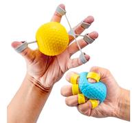 HHuanwfer Finger Strengthener, Therapy Hand Ball,Finger Exerciser Ball, Finger Stretching and Rehabilitation Training for The Elderly,6 Piece Set.