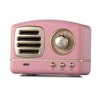 HHUARI Sound Bar Speaker for Home Bluetooth V4.1 Stereo Active Dual Bluetooth Speakers 360 Degree Surround Sound Broad Connectivity Have a Unique Retro Style,Pink The New