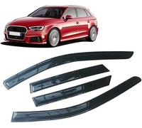 HHUIYUYY Wind Deflectors for Audi A3 8V 2013-2019, Window Tinted Smoke Guard External Stick-on Type Sun Rain Accessories Guard Visors.