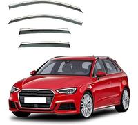 HHUIYUYY Wind Deflectors for Audi A3 Sportback MK3 8V 2014 2015 2016 2017 2018 2019 2020, Window Tinted Smoke Guard External Stick-on Type Sun Rain Accessories Guard Visors.