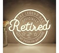 hhuohuona Retired Neon Sign The Legend Has Retired Led Sign Dimmable Neon Lights Happy Retirement Decorations Funny Retirement Gifts for Men Women Dad Coworkers